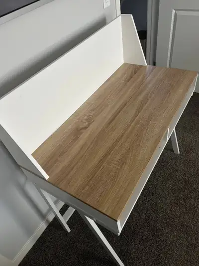 Modern White Desk with Shelf 39.5” x 19.5” Study Table, View more