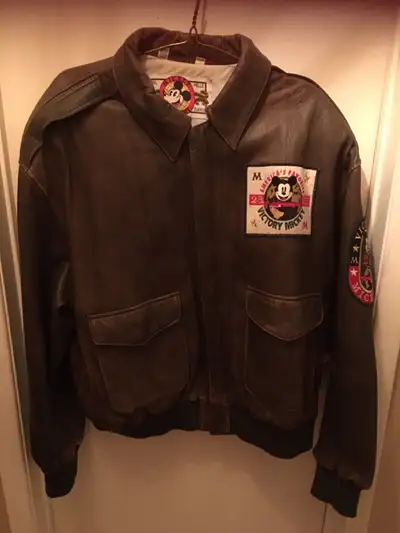 JACKET VINTAGE LEATHER-DISNEY MICKEY MOUSE-VICTORY 28, View more