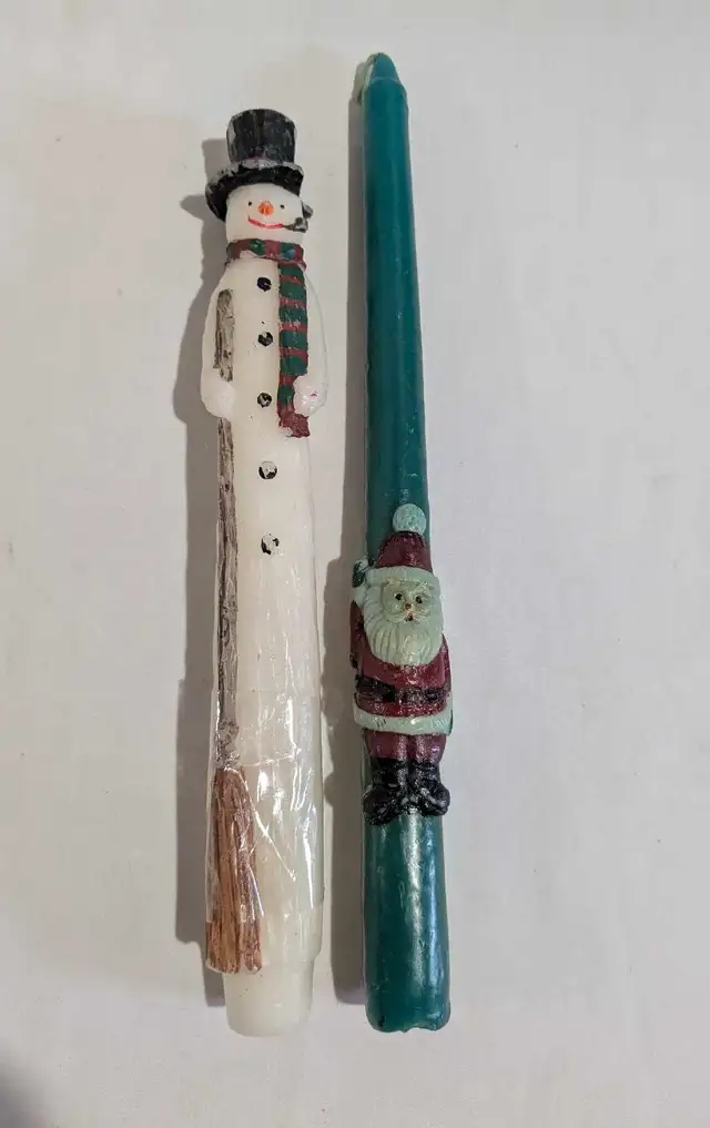 VTG tapered Christmas candles Snowman & Santa new in Holiday, Event & Seasonal in Charlottetown - Image 4