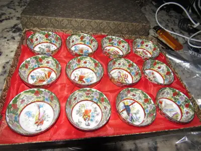 Cloisonné Teacups of the Twelve Beauties Dream Red Chamber set, View more