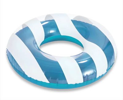 Rae Inflatable Pool Swim Ring; PVC; Blue/White Striped 30"; New, View more
