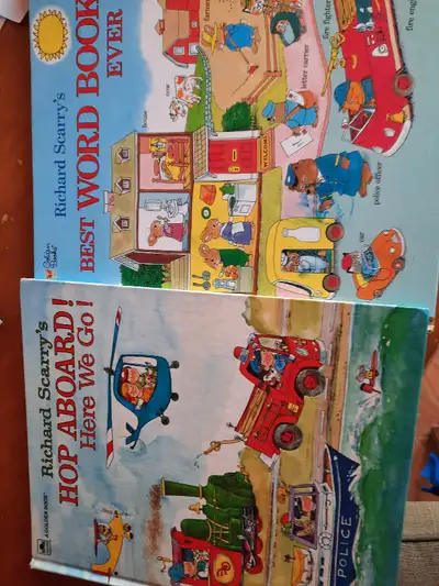 VINTAGE RICHARD SCARRY  lot of 4 HARDCOVER  bks 1970,s ,s 80,s, View more