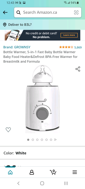 Grownsy baby bottle warmer. New, View more