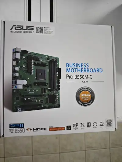 AMD B550 (Ryzen AM4) micro ATX business motherboard with enhanced security, reliability and manageab...
