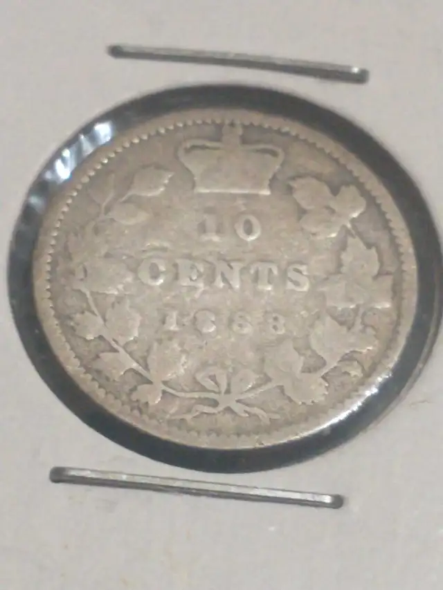 F 1888 Canada ten cents .925 silver, KM #3 in Arts & Collectibles in City of Toronto - Image 2