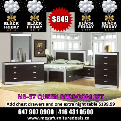 Huge Sale *  NO TAX *  Bedroom Set * Queen Bedroom Set, View more