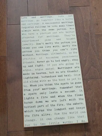 Cedar Mountain Studios Marriage Typewriter Picture. art, View more