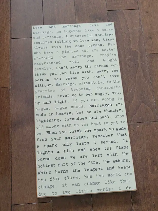 Cedar Mountain Studios Marriage Typewriter Picture. art in Arts & Collectibles in Hamilton - Image 2