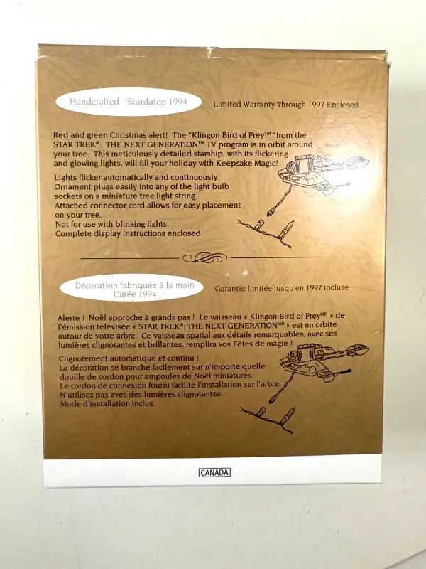 Hallmark Keepsake Star Trek Next Generation Klingon Bird of Prey in Arts & Collectibles in Kitchener / Waterloo - Image 6