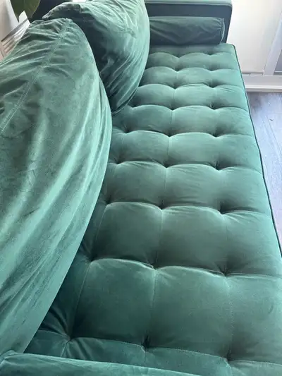 Velvet Sofa, Emerald Green. 84”, View more