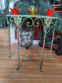 Wrought iron accent table