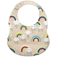 Brand new high quality silicone baby bibs in three colours