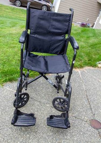 Transport Wheelchair 19" Wide - Excellent Condition