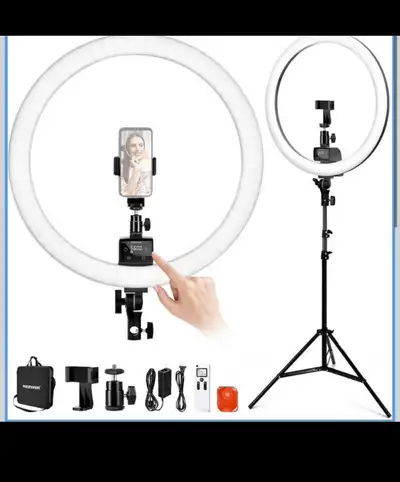 Brand new in box NEEWER Advanced 18 inch LED Ring Light for Phone, LCD Touch Screen, 2.4G Remote Lig...
