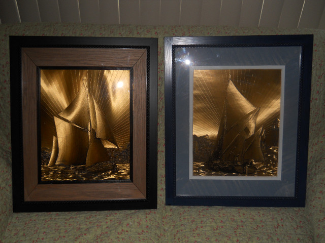 Gold Leaf Art - Sailboats in Arts & Collectibles in Ottawa