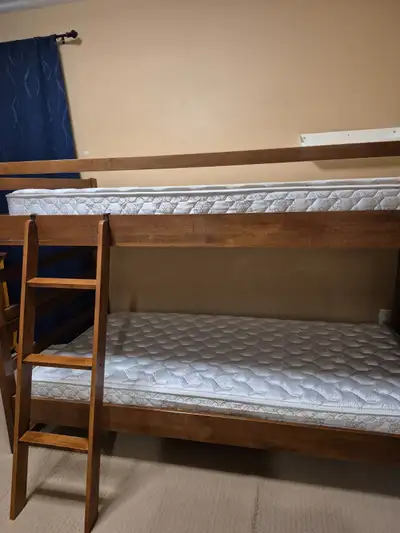 Solid Wood Bunk Beds with Single Mattresses, View more