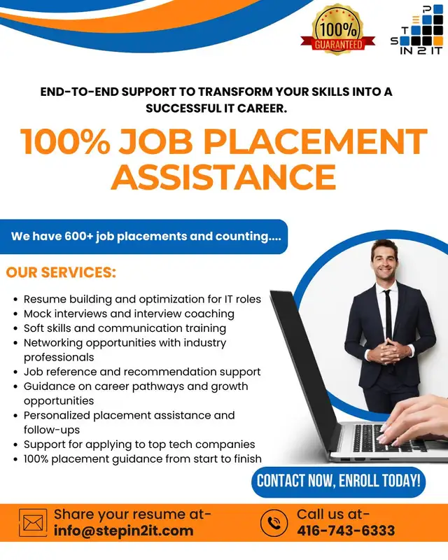 JOB PLACEMENT ASSISTANCE:401209398940805120