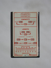 Vintage 1974 Metric Converter Slide Rule Precisioncraft
