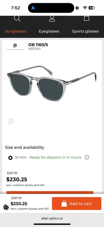 David Beckham DB 1160/S Sunglasses, View more