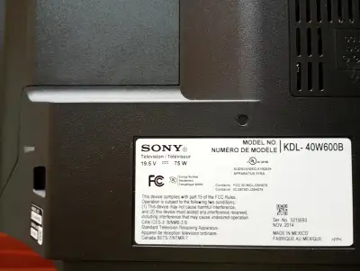 Sony Bravia 40" TV and remote, View more