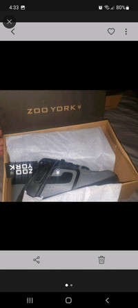 NEW MENS SIZE 8 ZOO YORK SHOES BLACK AND GREY