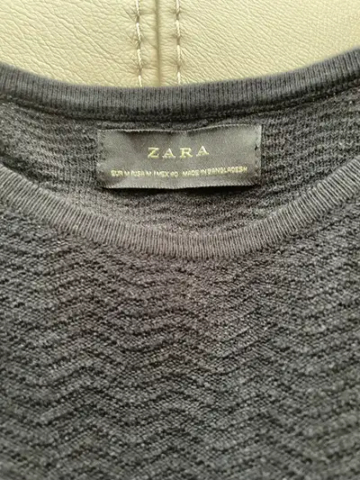 Men’s Zara Textured Black Knit Sweater. Sz Med, View more