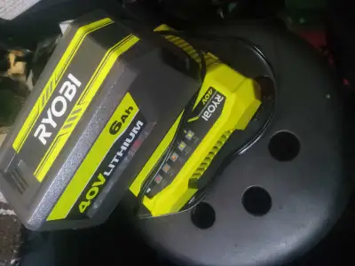 Ryobi battery and charger 40v 6, View more