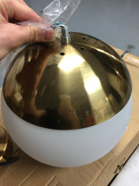 White and Gold Pendant Light Lamp Chandelier - Ceiling Decor