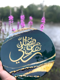 Resin art calligraphy painting 