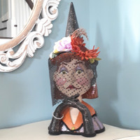 Halloween Glamour Witch bust figurine decor