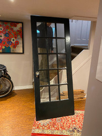 Vintage (interior) french door with crystal glass