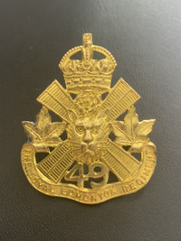 Post WW2, 49th The Loyal Edmonton Regiment Cap Badge