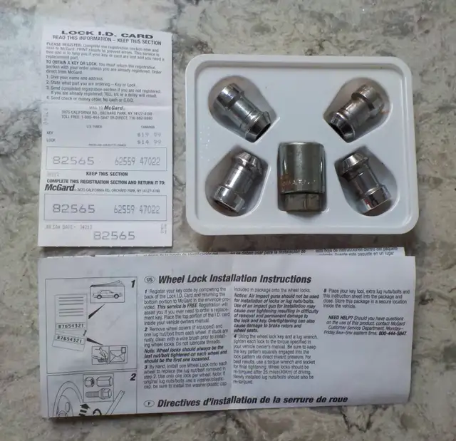 McGard Cone Seat Wheel Lock Set in Other Parts & Accessories in Nanaimo - Image 2