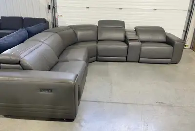 6pc leather sectional , View more