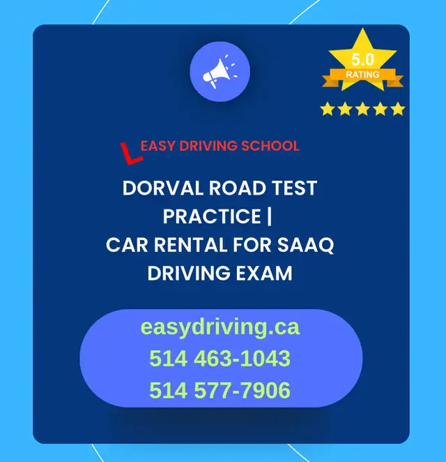 Dorval Road Test Practice - Exam Day Package- 514 577 790664236627951745120