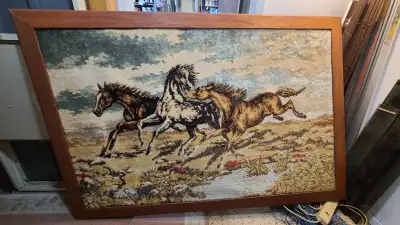 ***SOLD***  Large Horse Theme Wall Covering, View more