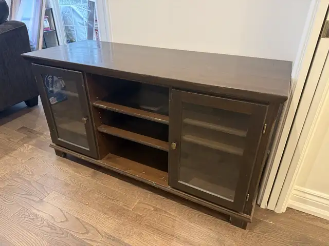Ikea solid wood media cabinet in Bookcases & Shelving Units in City of Toronto - Image 3