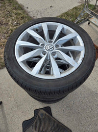 VW 17" OEM wheels and tires