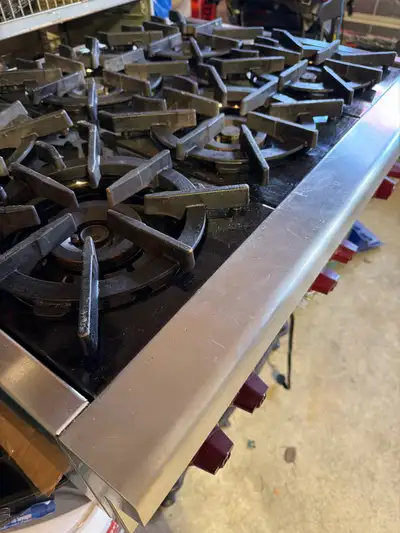 Used Wolf gas cooktop 36 inches wide and 26 7/8 deep by 9 1/2 high AS IS Good for home outdoor kitch...