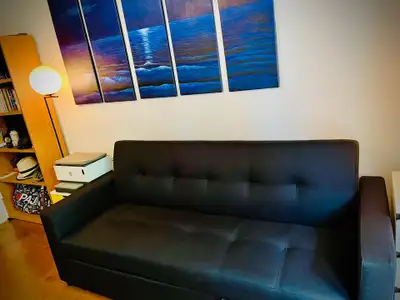Canapé-lit noir -  Black Sofa Bed, View more