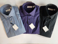 3 NEW Calvin Klein SIZE 15 Dress Shirts bundle deal w/ Tags