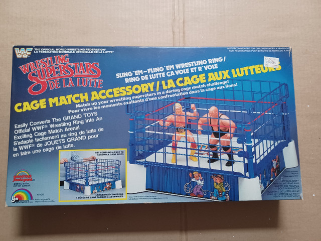 WWE/WWF LJN Steel Cage accessory with box complete 1985 in Toys & Games in Oakville / Halton Region