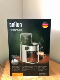BRAUN FreshSet Coffee Grinder. Brand New.