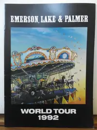 VINTAGE EMERSON, LAKE & PALMER WORLD TOUR 1992 TOUR BOOK w/ STUB