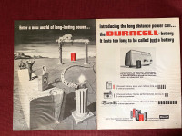 1965 Mallory’s Duracell Batteries Large 2-Page Original Ad