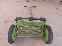 Manual Push Mower and Electric Trimmer