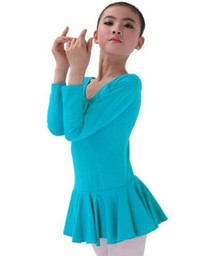 Girls Ballet Leotards Gymnast Bodysuit Skirt Long Sleeves - New
