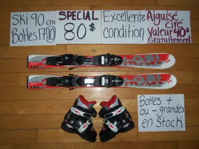 ENSEMBLES DE SKI ALPIN ET TWIN TIP 80 90 97 100 110 CM, View more