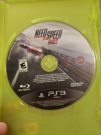 NEED FOR SPEED RIVALS PS3 NEEDS TO GO!!! LOOKING TO DOWN SIZE MY COLLECTION Not in original case LOO...