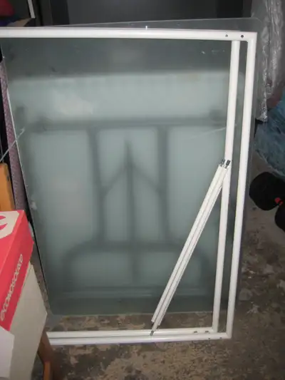 FS: IKEA glass top desk, MILLBERGET office chair, Howeywell fan, View more